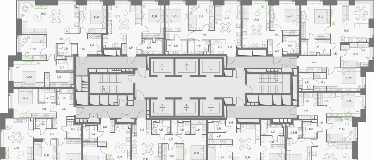 квартира г Москва метро Бутырская проезд Огородный Квартал небоскребов Upside Towers з/у 4/7 фото 14