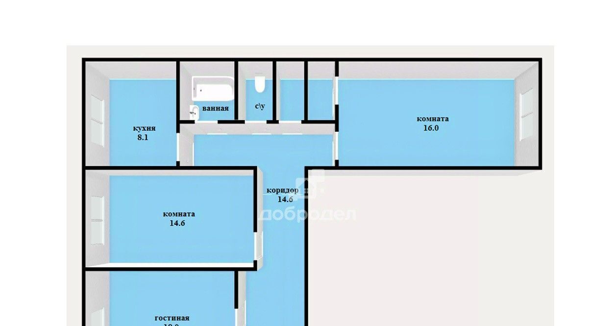 квартира г Екатеринбург Уральская пр-кт Седова 61 фото 13
