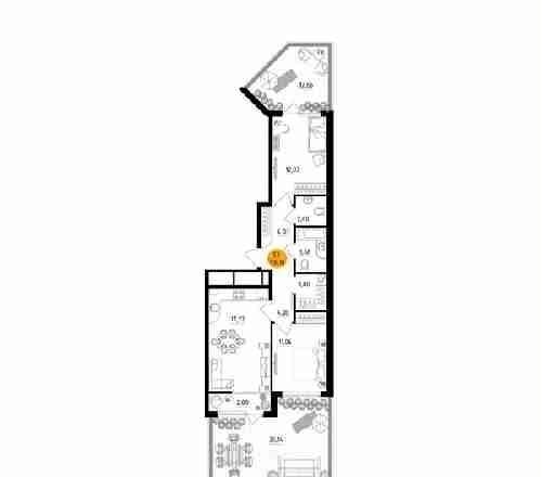 квартира г Рязань р-н Железнодорожный ул Земнухова 2 фото 1