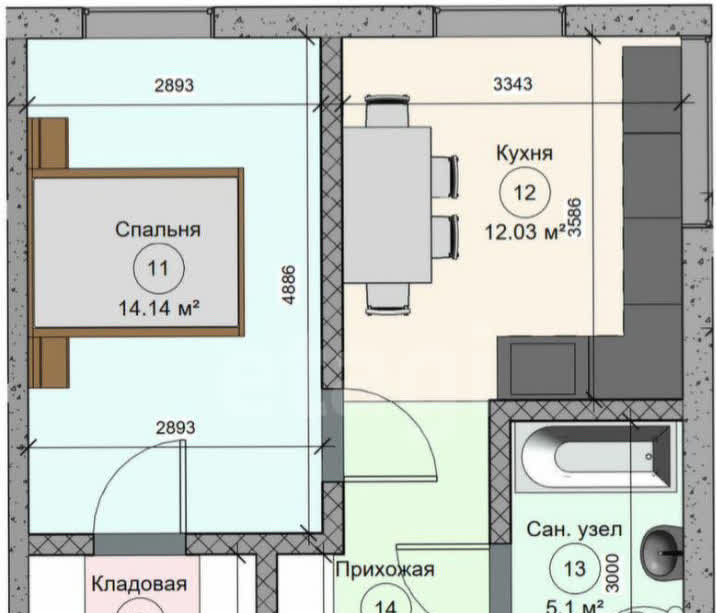 квартира г Владикавказ ул Куйбышева 134/1 фото 5