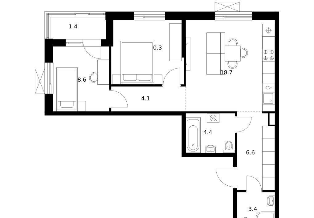 квартира г Южно-Сахалинск ул имени Владимира Жириновского 4 корп. 18 фото 1