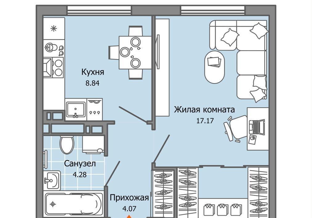 квартира г Ульяновск р-н Засвияжский ул. Шигаева/Ефремова, стр. 2 фото 1