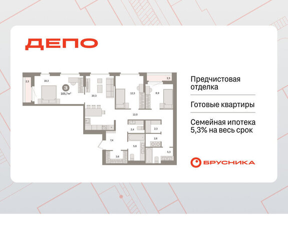 квартира Старая Сортировка Уральская ЖК Квартал Депо жилой район Сортировочный фото