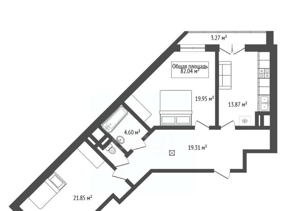 квартира г Новосибирск Заельцовская ул Дуси Ковальчук 238 фото 2