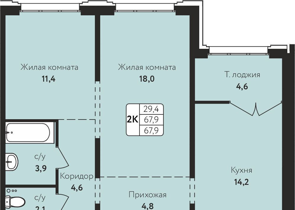 квартира г Барнаул р-н Индустриальный ул Солнечная Поляна 69 фото 1