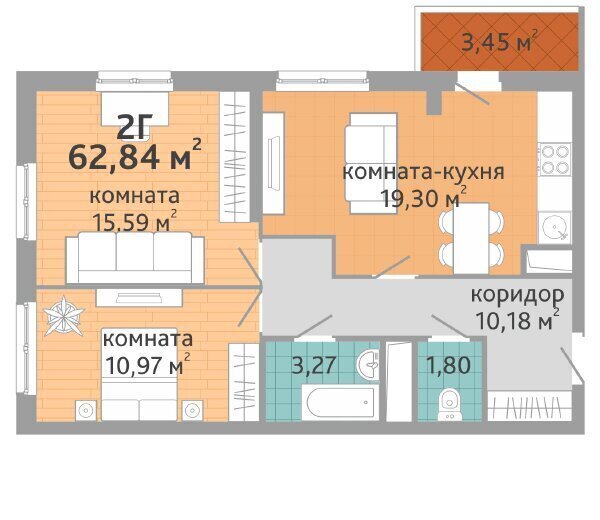 квартира г Екатеринбург Чкаловская ул Краснолесья 108/3 фото 1