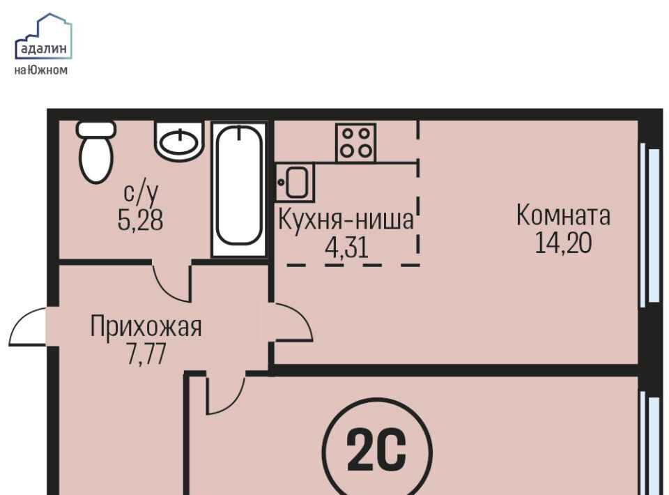 квартира г Барнаул рп Южный тракт Южный 15к/1 фото 1