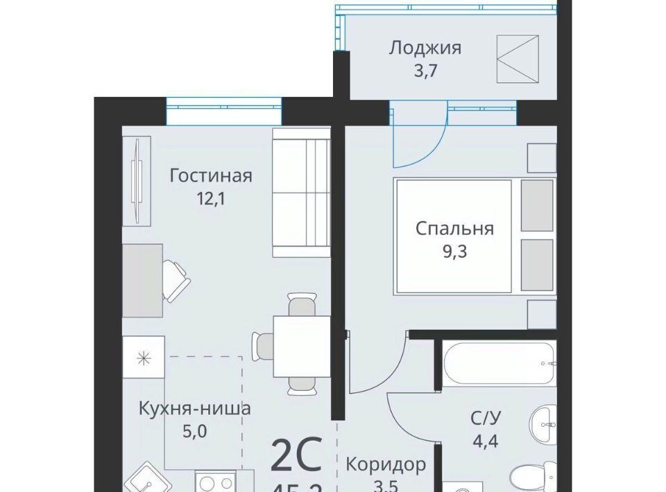 квартира г Обь ЖК «Свои люди» Площадь Маркса фото 24