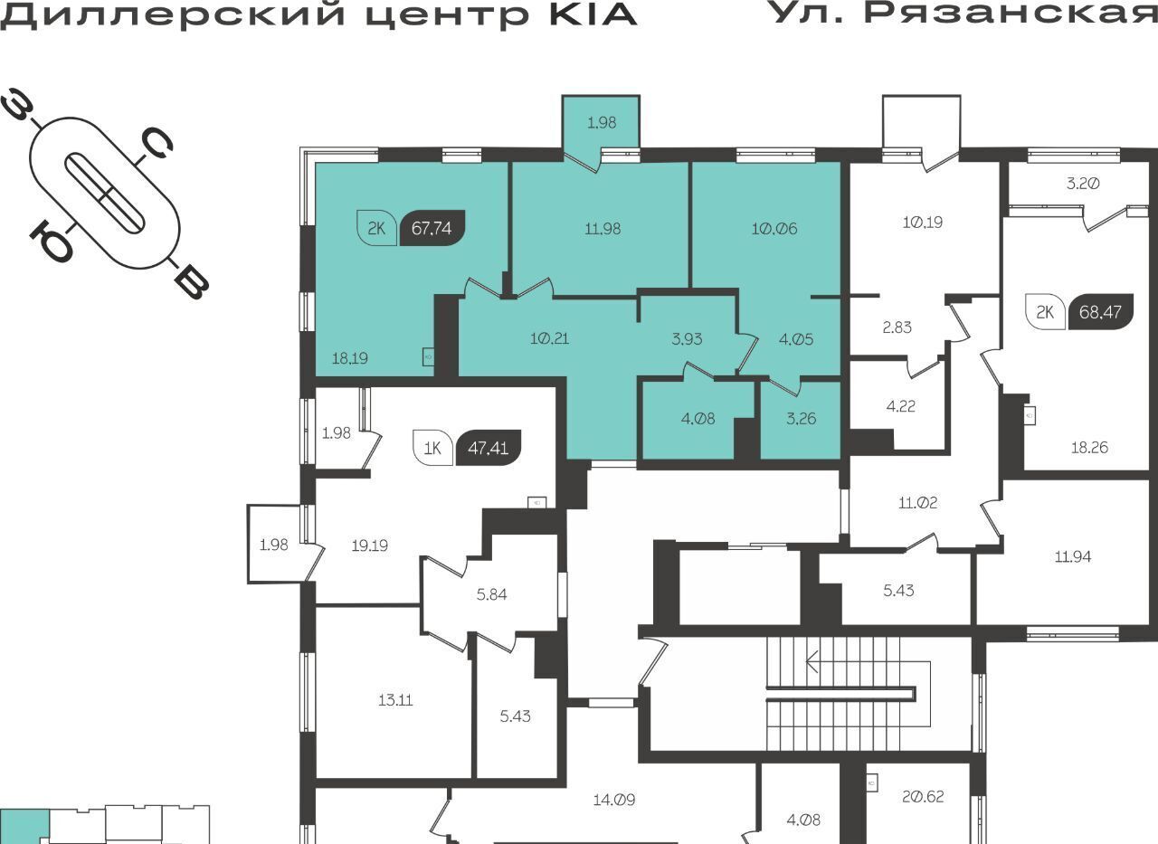 квартира г Тула р-н Центральный ул Богородицкая 8в фото 2