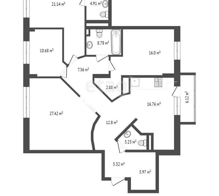 квартира г Тюмень ул Максима Горького 68к/3 фото 1