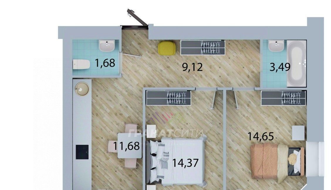 квартира г Омск р-н Кировский ул 3-я Енисейская 28/1 фото 1