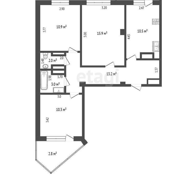 квартира г Омск ул Малиновского 2/40 12к фото 1