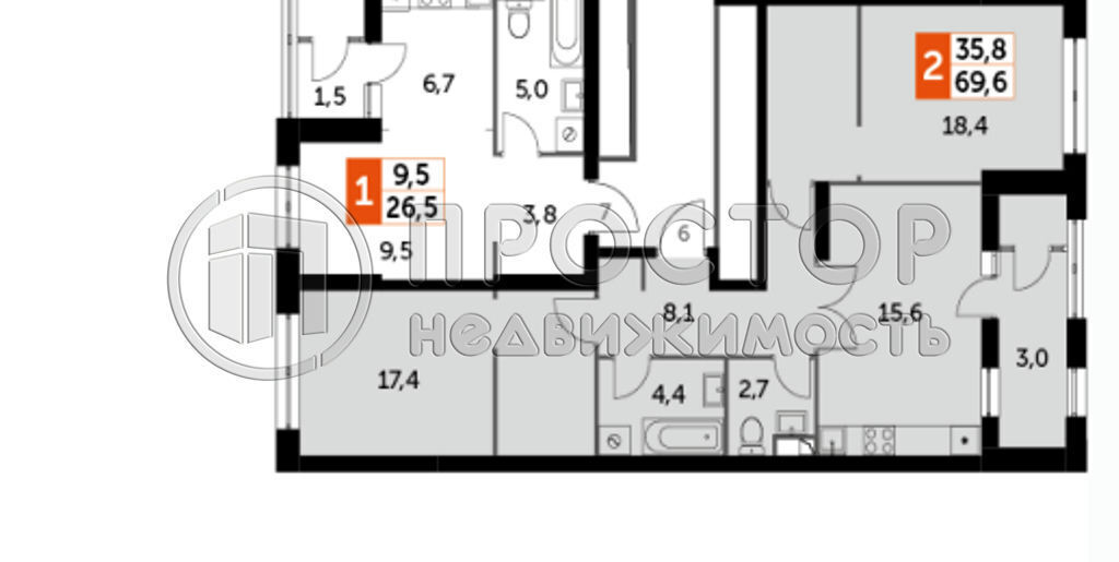 квартира г Москва метро Тушинская проезд Строительный 9с/9 фото 14