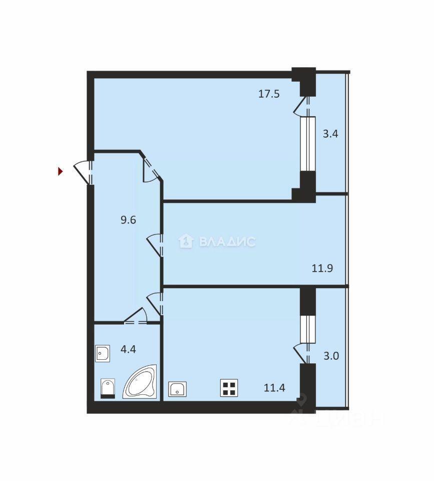 квартира г Краснодар ул Карельская 51/7 фото 2