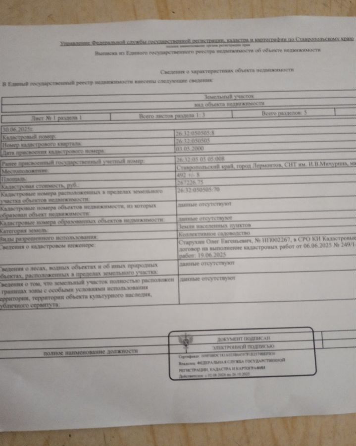 земля г Лермонтов снт Мичурина массив 4, 5-я линия, 52 фото 1