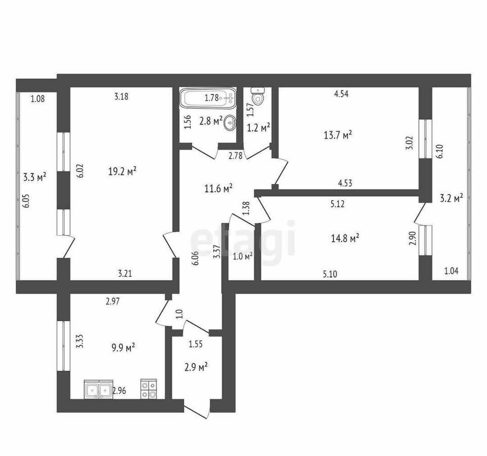 квартира г Стерлитамак Южный ул 23 Мая 59 фото 33