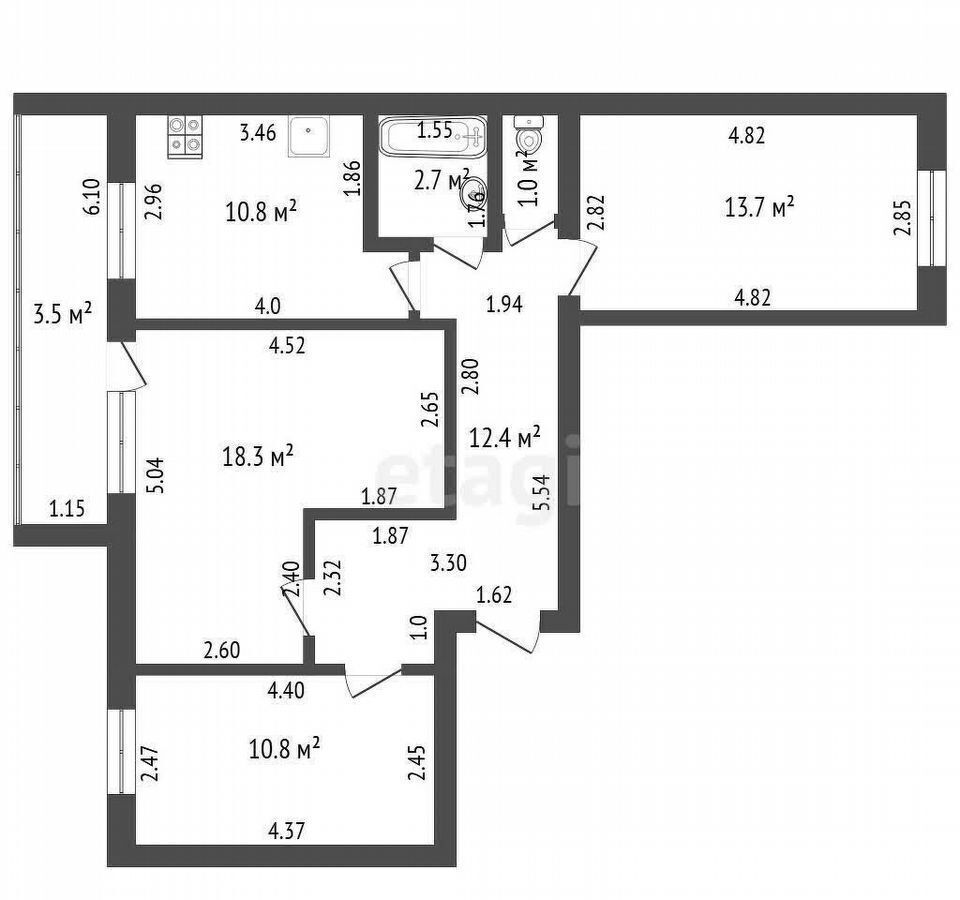 квартира г Стерлитамак ул Гоголя 153 фото 8