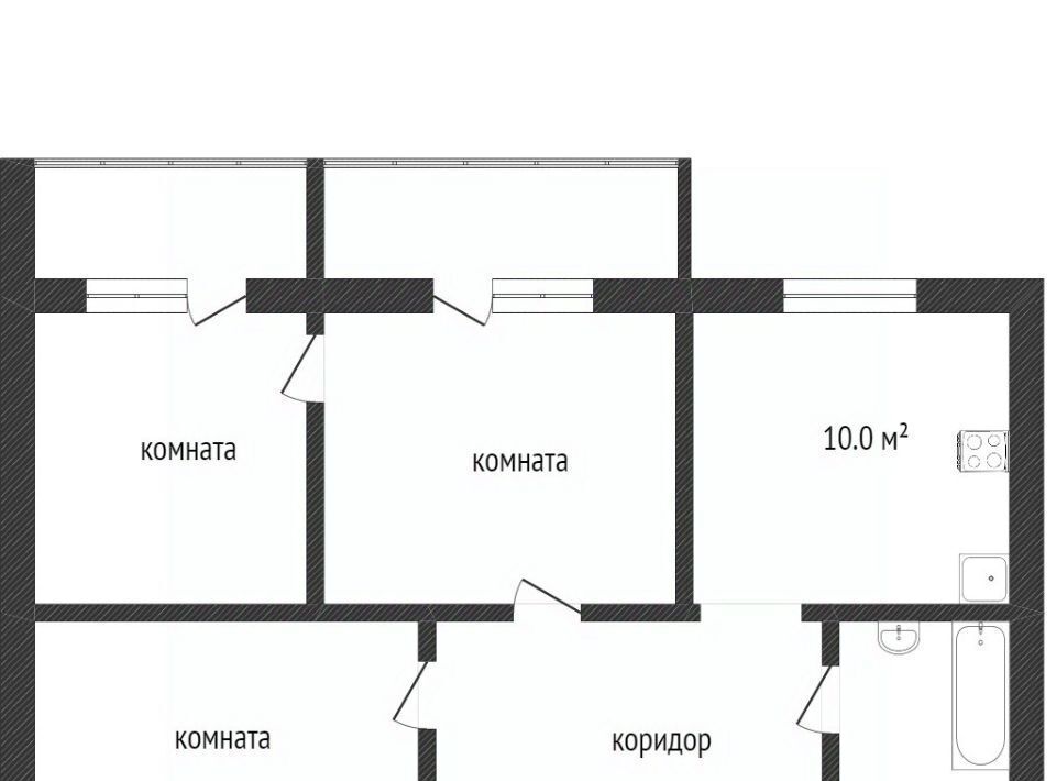 квартира г Белгород Западный пр-кт Б.Хмельницкого 38 фото 2