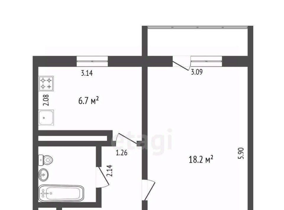 квартира г Сыктывкар ул Тентюковская 103 фото 2