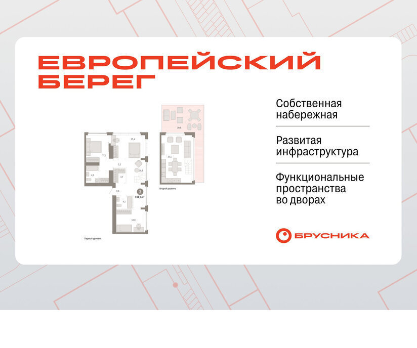 квартира г Новосибирск р-н Октябрьский Речной вокзал микрорайон Европейский Берег фото 1