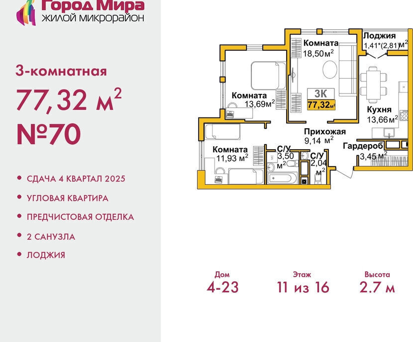 квартира г Симферополь р-н Центральный жилой комплекс Город Мира фото 1