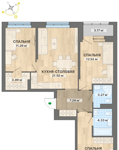 квартира ул Южногорская 3/2 фото