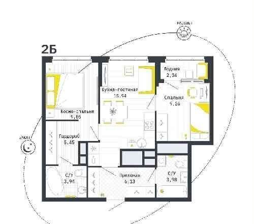 квартира г Рязань р-н Октябрьский ул Шереметьевская 14 корп. 1 фото 1