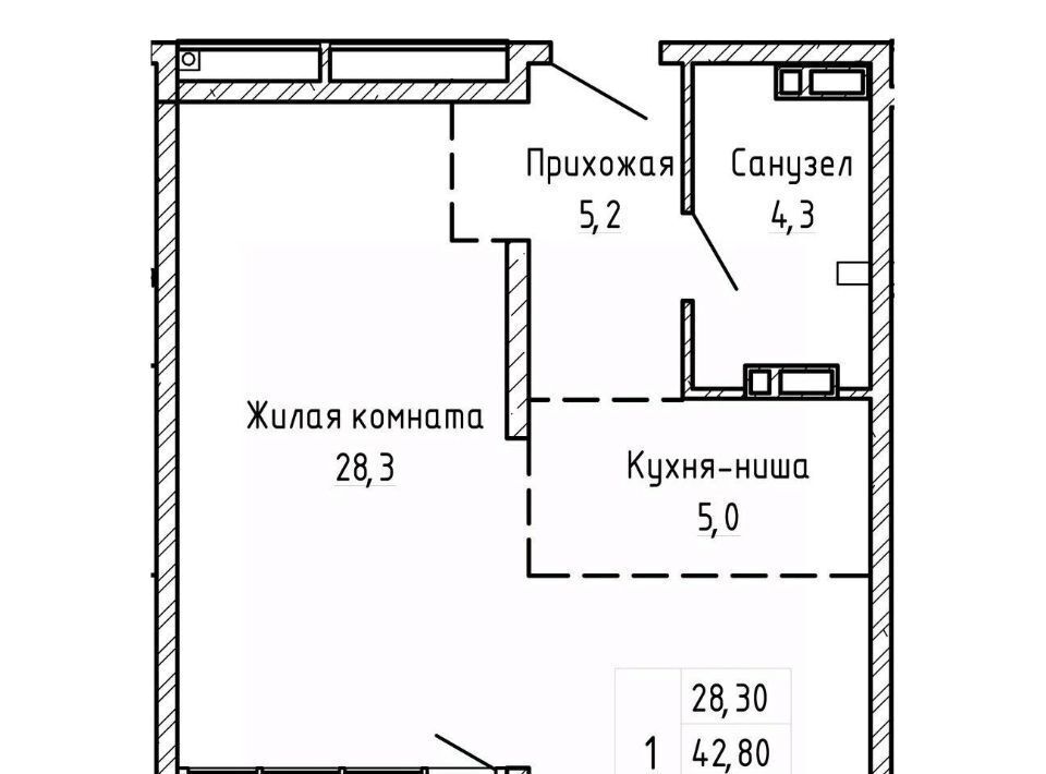 квартира г Владивосток р-н Первореченский ул Днепровская 25к/5 фото 1