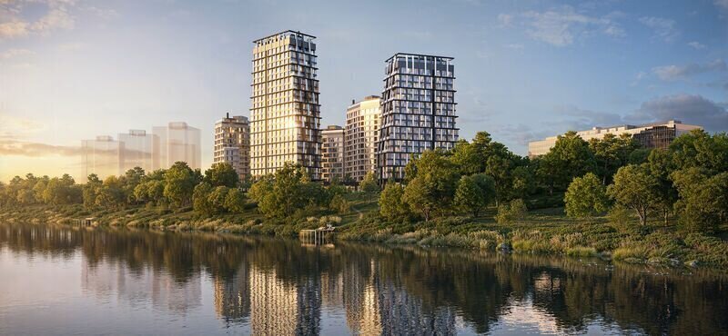 квартира г Щербинка квартал № 1 метро Терехово ЖК «Остров» 1й к 4 фото 2