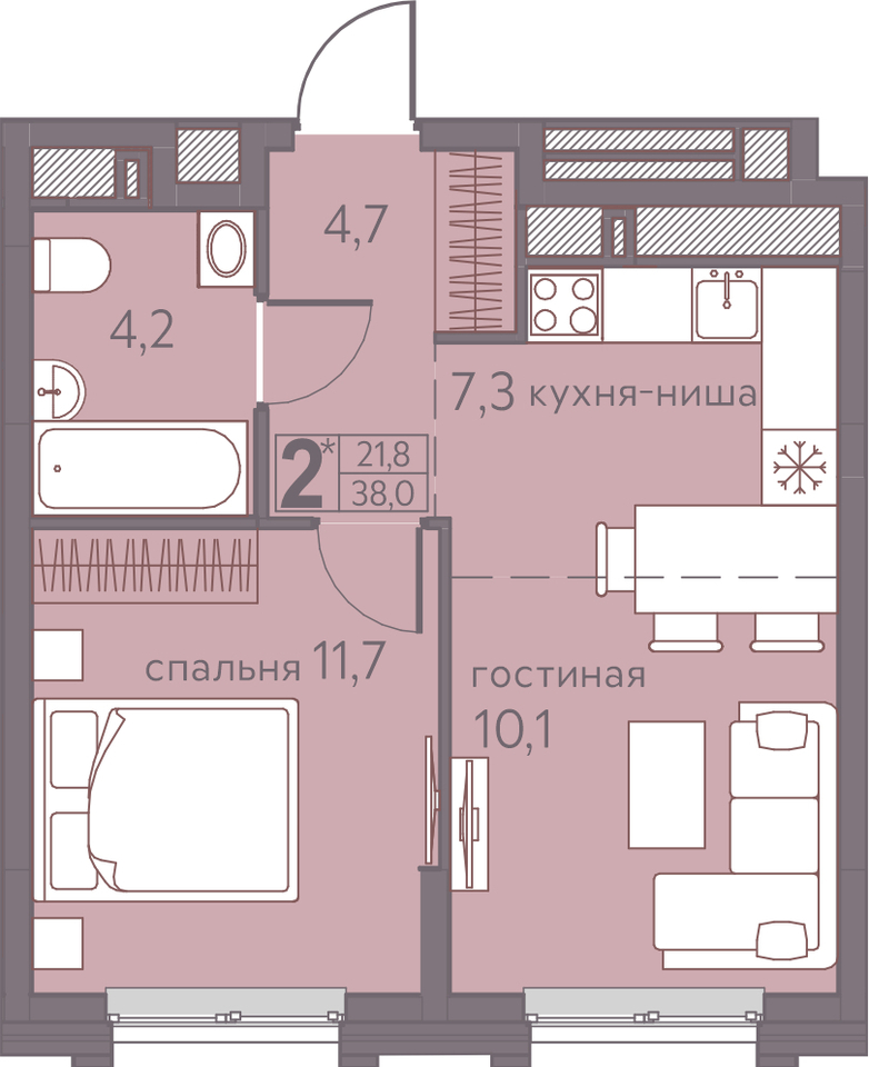 квартира г Пермь р-н Мотовилихинский Теплые кварталы «Погода» фото 1