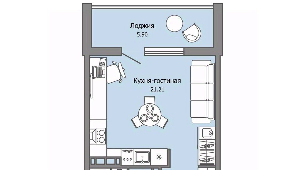 квартира г Ульяновск р-н Засвияжский ул Героя Российской Федерации Колпакова А.В. 7 фото 1
