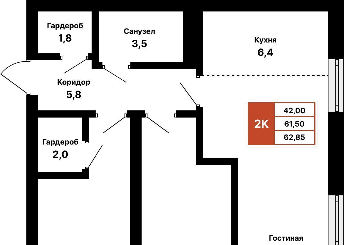 квартира г Уфа р-н Ленинский ул Ярмарочная 22/1 ЖК «8 марта» фото 1