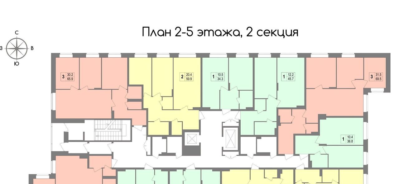 квартира г Тула п Западный 2-й ул Маяковского 39 п Скуратовский р-н Центральный Центральный территориальный округ фото 2