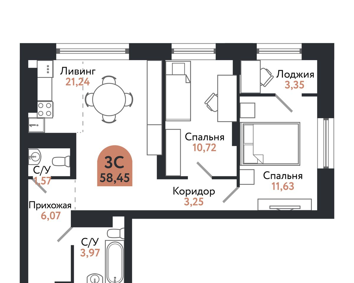 квартира г Томск р-н Ленинский пр-кт Ленина 206в фото 1