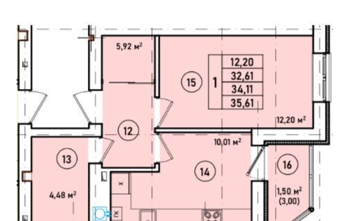 квартира р-н Гурьевский г Гурьевск б-р Краковский 1 фото 2