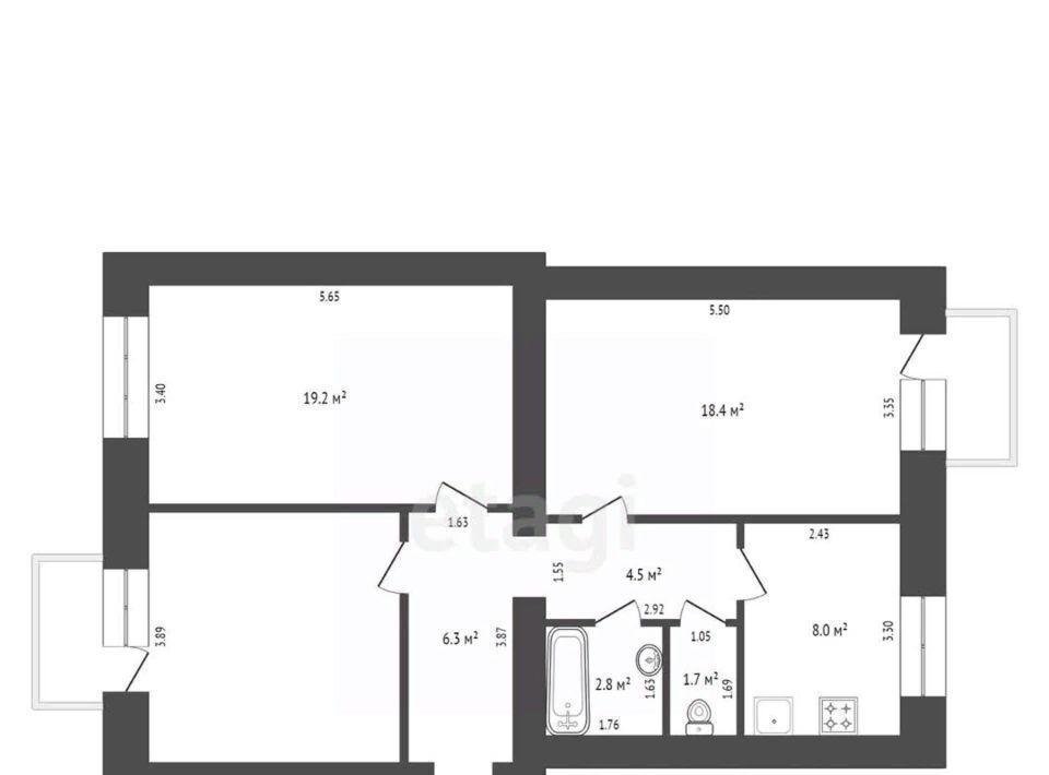 квартира г Муром ул Куликова 13 фото 2