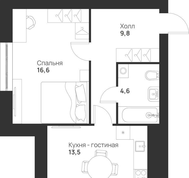 квартира г Тула р-н Привокзальный ул Героев России 2 фото 1