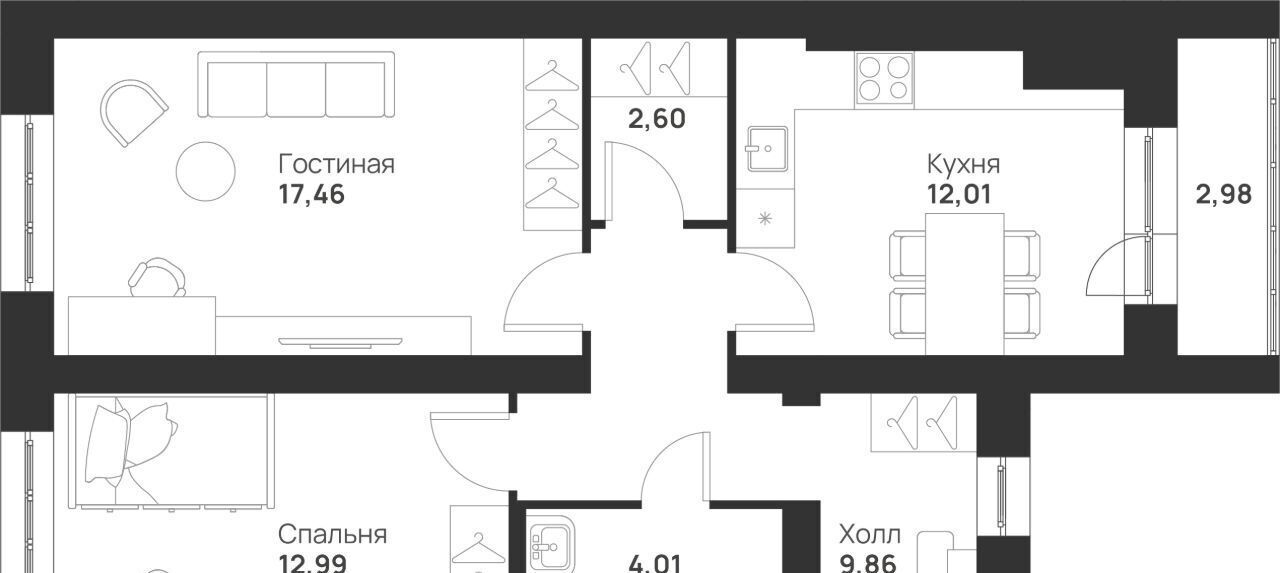 квартира г Тула р-н Привокзальный микрорайон Новая Тула ЖК «Новая Тула» фото 1