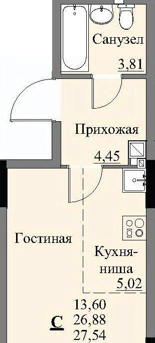 квартира г Ижевск р-н Устиновский Автопроизводство жилрайон, 3-й мкр, Арден на Ворошилова жилой комплекс фото 1