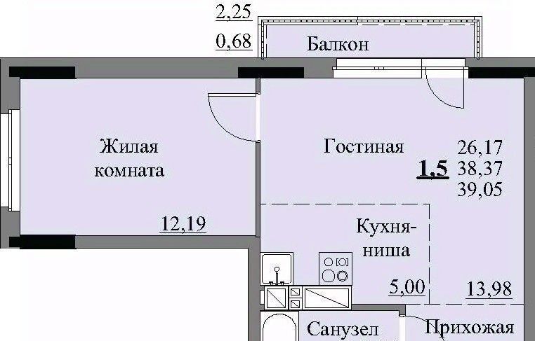 квартира г Ижевск р-н Устиновский Автопроизводство жилрайон, 3-й мкр, Арден на Ворошилова жилой комплекс фото 1