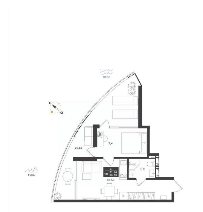 квартира г Алушта с Виноградное ул Сусловой 3 фото 1