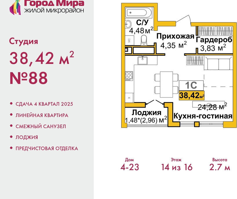 квартира г Симферополь р-н Центральный жилой комплекс Город Мира фото 1