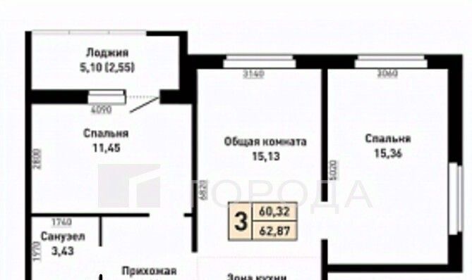 квартира г Барнаул р-н Индустриальный ул Энтузиастов 65 ЖК «Пломбир» фото 2