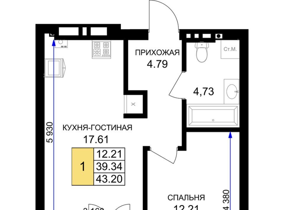 квартира р-н Гурьевский г Гурьевск ЖК «Включи» фото 1