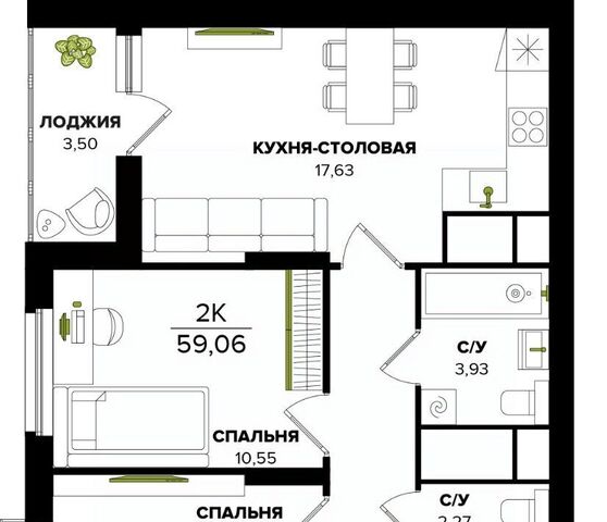 квартира р-н Центральный ЖК Семейный бульвар фото