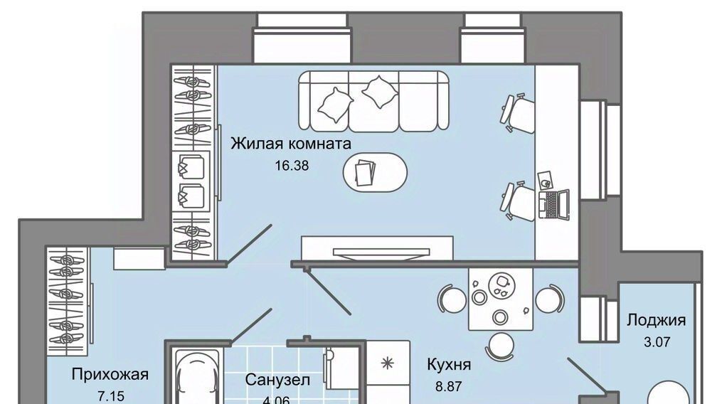 квартира г Пермь р-н Дзержинский Заимка ЖК Камаполис фото 1