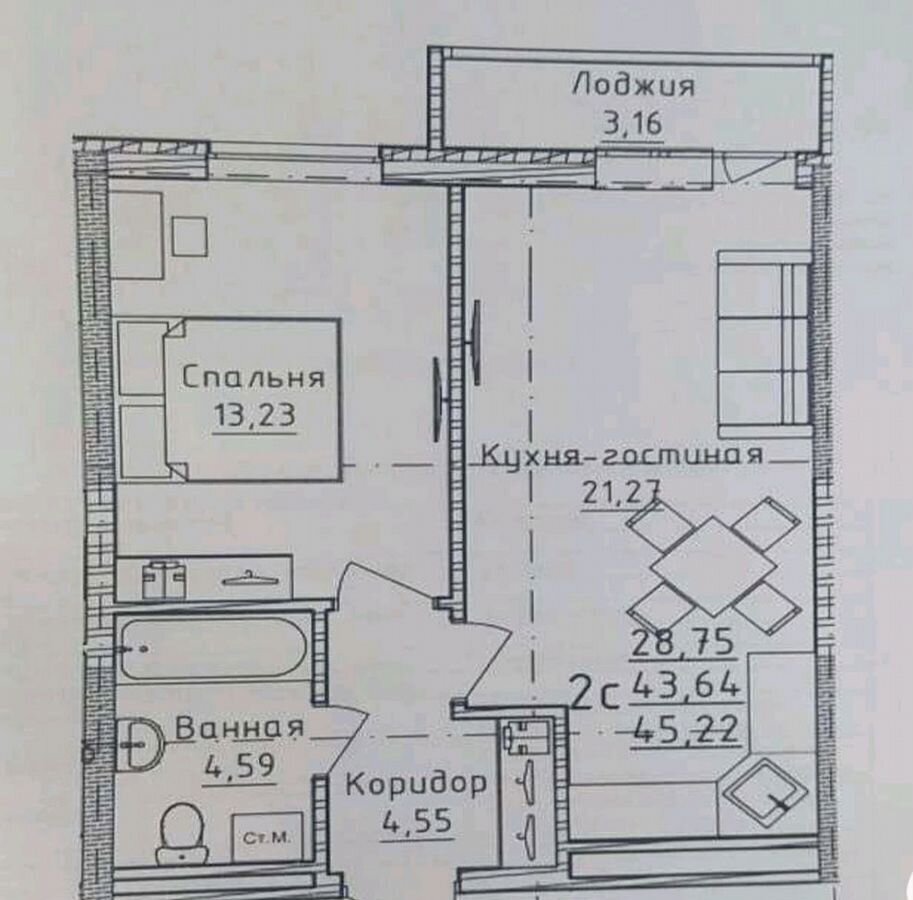 квартира г Уфа р-н Кировский ул Софьи Перовской 22 квартал «Некрасовский» фото 13