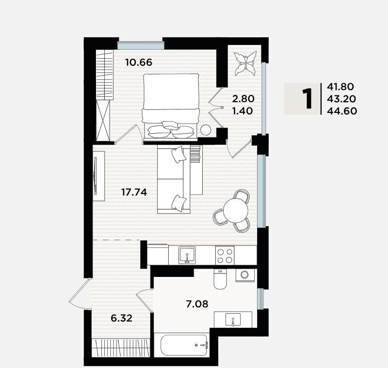 квартира г Пионерский ул Рензаева 4 фото 2