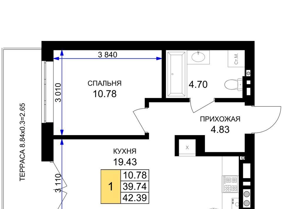 квартира р-н Гурьевский г Гурьевск ЖК «Включи» фото 1