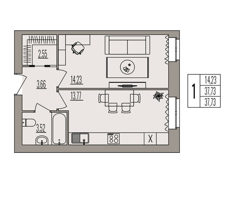 квартира г Волгоград ул им. Землячки 84/10 фото 1